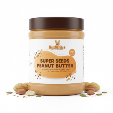 Super Seeds Peanut Butter | High Protein Natural Peanut Butter - homemade peanut butter & healthy snacks in India